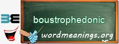 WordMeaning blackboard for boustrophedonic